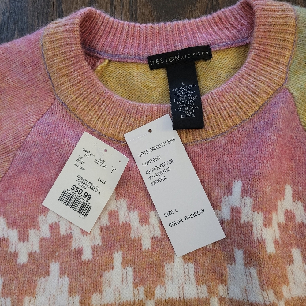 Multicolor Gradient Women's Sweater - Picture 7 of 8